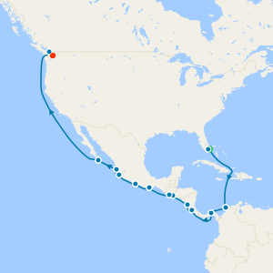 Panama Canal to Seattle from Miami with Stay