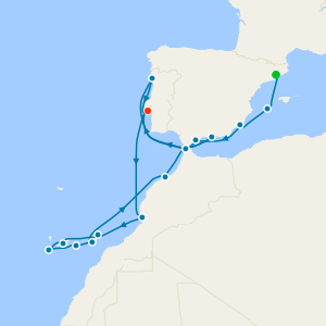 Iberia, Canary Island & Morocco from Barcelona to Lisbon