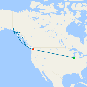 Chicago, U.S Rockies By Rail & Alaskan Explorer from Seattle