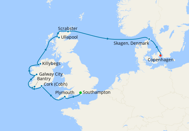 british isles cruise from southampton august 2023