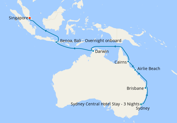 Celebrity Solstice Itinerary