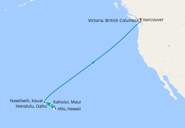 Hawaiian Odyssey from Honolulu to Vancouver