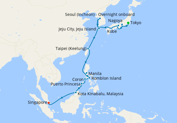 Cruise Itinerary Map