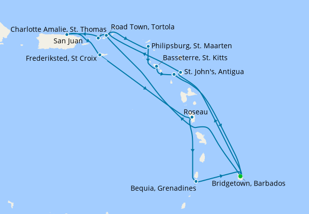 Cruise Itinerary Map