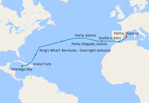 Transatlantic Explorer from Jamaica to Majorca