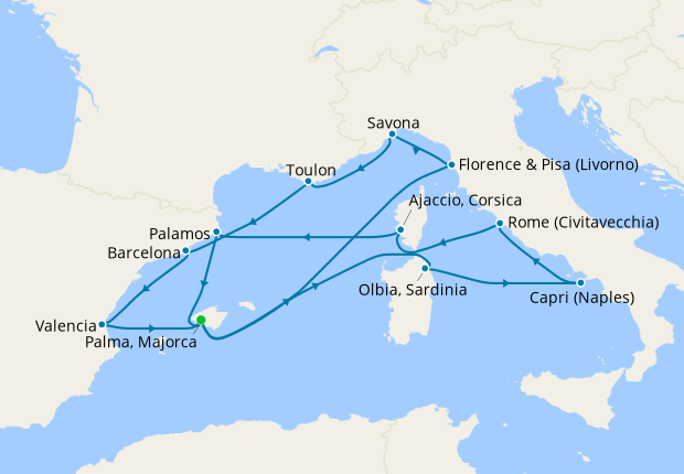 Cruise Itinerary Map