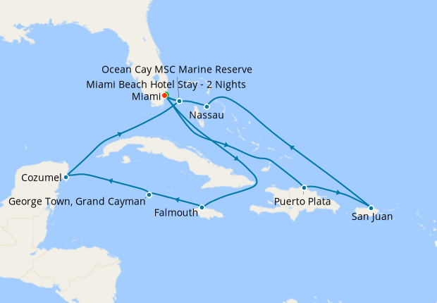 Cruise Itinerary Map
