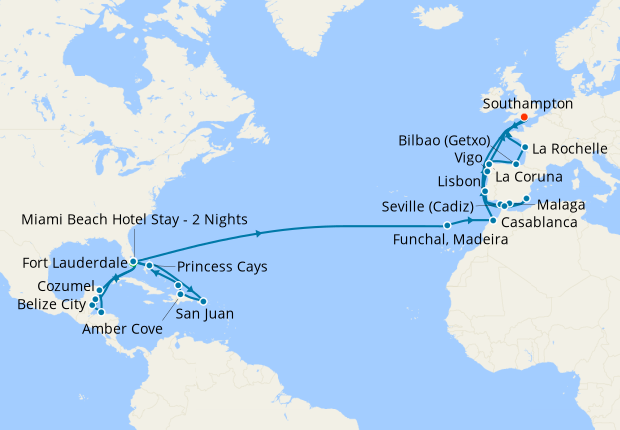 Cruise Itinerary Map