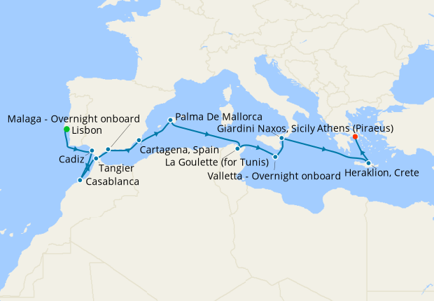 Greek Isles & Western Mediterranean from Lisbon
