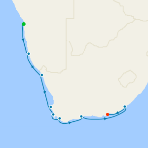 Africa & Indian Ocean from Walvis Bay to Port Elizabeth