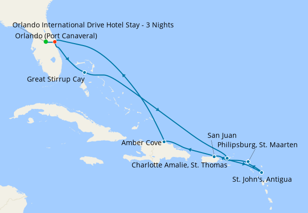 Cruise Itinerary Map