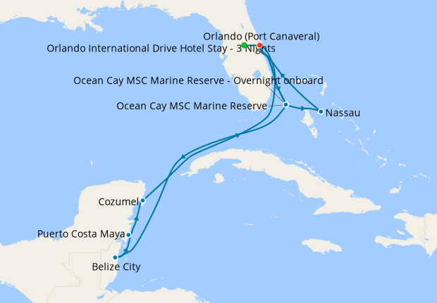 Cruise Itinerary Map