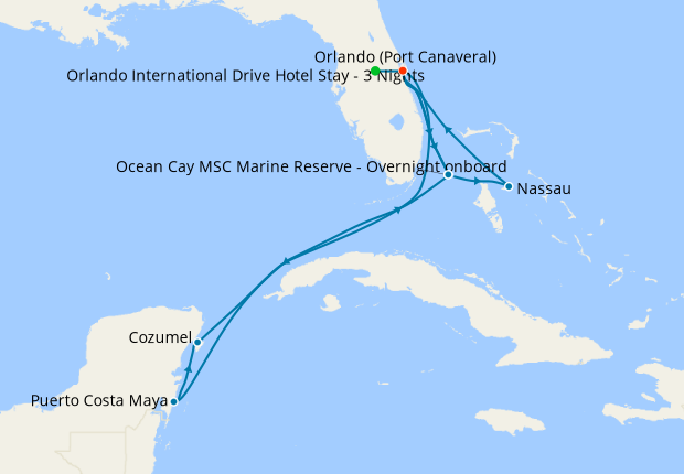 Cruise Itinerary Map