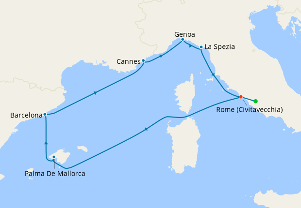 Cruise Itinerary Map