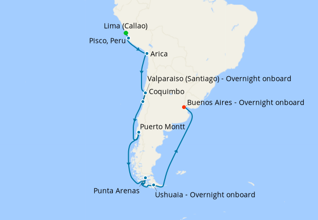 South America from Lima to Buenos Aires, 31 January 2025 | 22 Nt