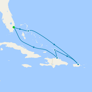 Eastern Caribbean with Puerto Rico from Ft. Lauderdale