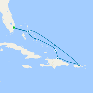 Eastern Caribbean with Puerto Rico from Ft. Lauderdale