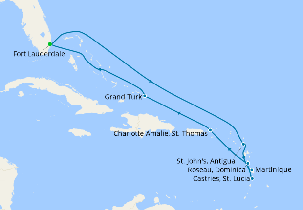 Eastern Caribbean with Martinique from Ft. Lauderdale