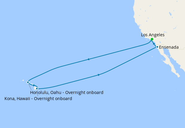 hawaiian cruises departing from los angeles