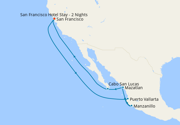 Mexican Riviera from San Francisco with Stay