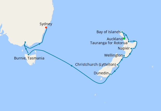 Cruise Itinerary Map