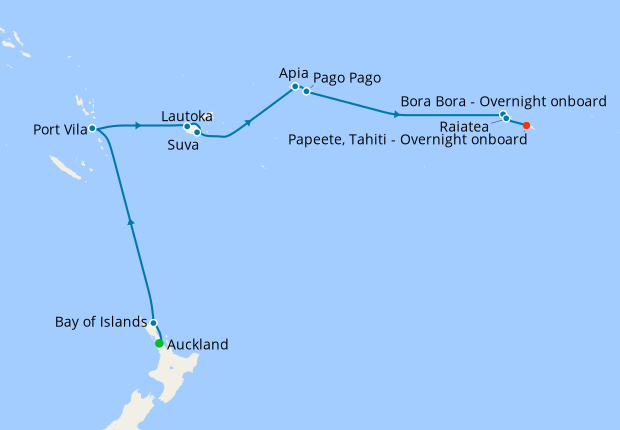 Cruise Itinerary Map