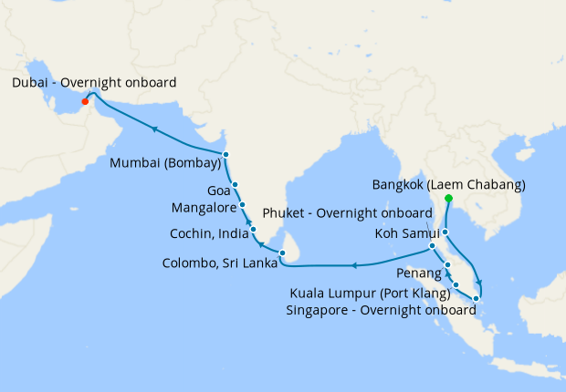 Cruise Itinerary Map