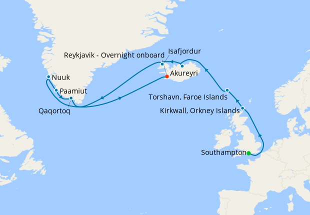 Lands of Fire & Ice from Southampton to Reykjavik, 21 June 2024 | 14 Nt ...