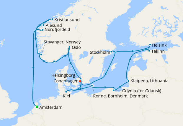 Cruise Itinerary Map