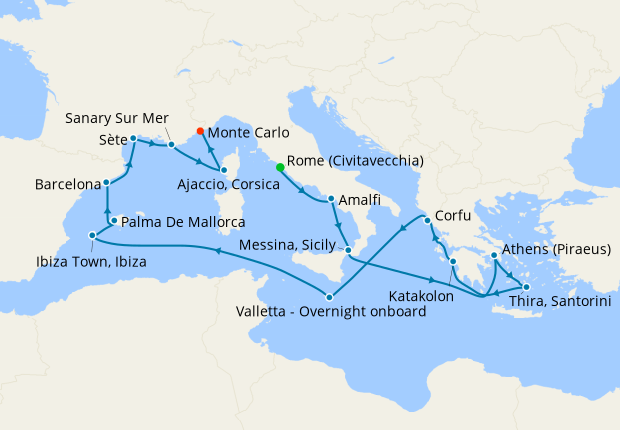 Ancient Mediterranean from Rome to Monte Carlo