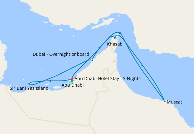 United Arab Emirates & Oman from Abu Dhabi with Stay