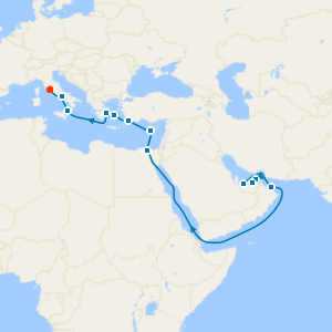 Dubai Stay, Grand Voyage to Rome & Suez Canal