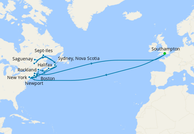 Transatlantic Crossing New England Canada From Southampton Cunard   312444 