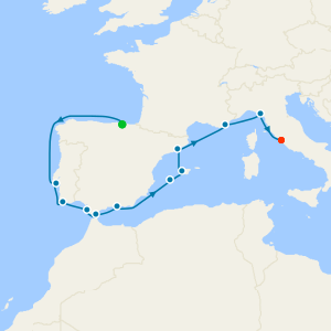 Italy, France, Spain & Portugal from Bilbao