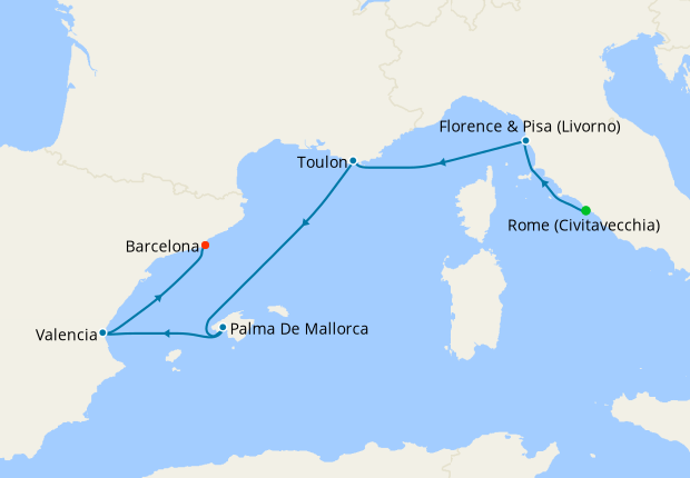 Rome To Barcelona Cunard 10th June 2024 Planet Cruise   312601 