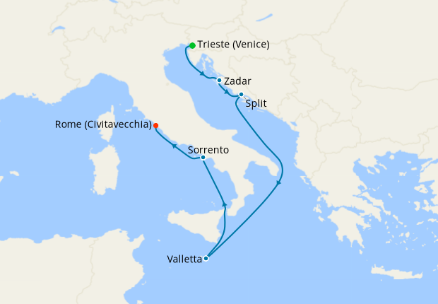 Trieste to Rome