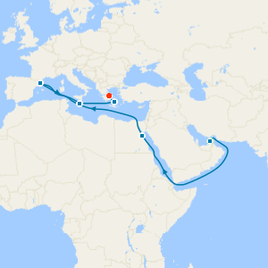 Dubai & Suez Canal to Athens with Stays