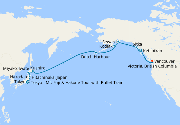 Tokyo Stay & Northwest Passage to Vancouver