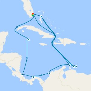 Panama Canal Sunfarer & Southern Caribbean Seafarer from Ft. Lauderdale with Miami Beach Stay
