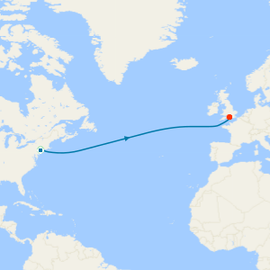 Eastbound Transatlantic Crossing from New York with Stay