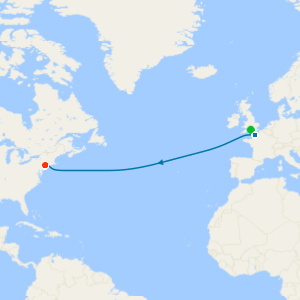 Westbound Transatlantic Crossing from Southampton to New York with Stay