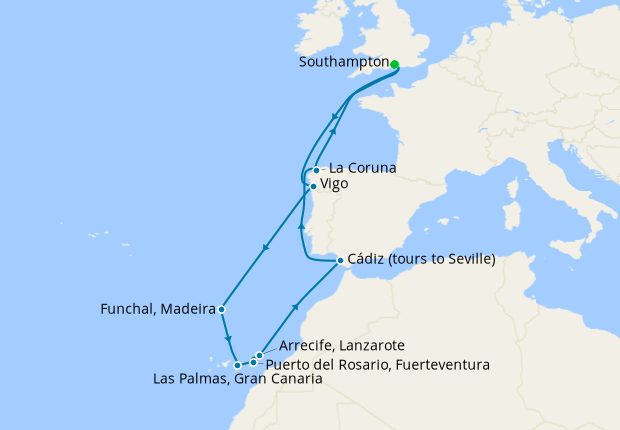 Cruise Itinerary Map