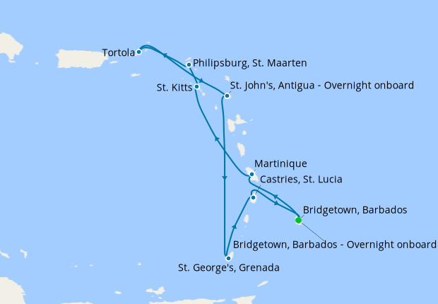 Cruise Itinerary Map