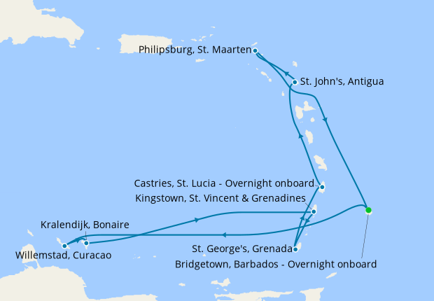 Cruise Itinerary Map