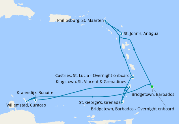 Cruise Itinerary Map