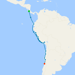 South America & the Hombolt Current from Puntarenas
