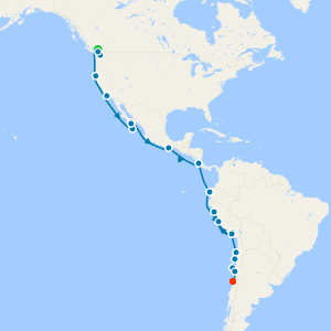 Pacific Coast, Sea of Cortez & the Humboldt Route from Vancouver