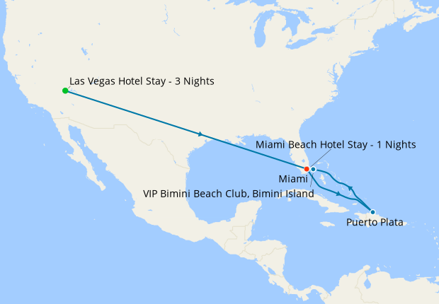 Dominican Daze from Miami with Vegas and Miami Stays 12 August