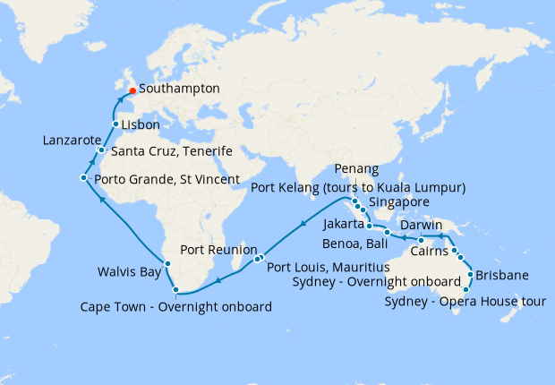 Cruise Itinerary Map