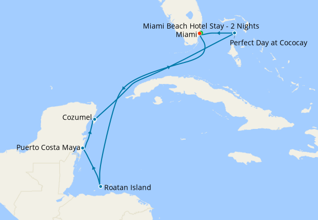 Western Caribbean & Perfect Day from Miami with Stay